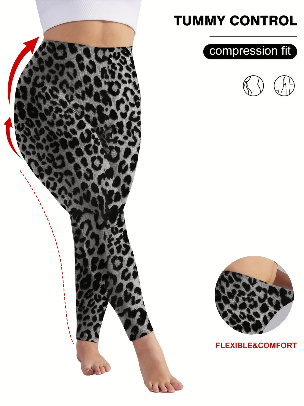 Plus Size Leggings for Women High Waist Stretchy Soft Comfortable