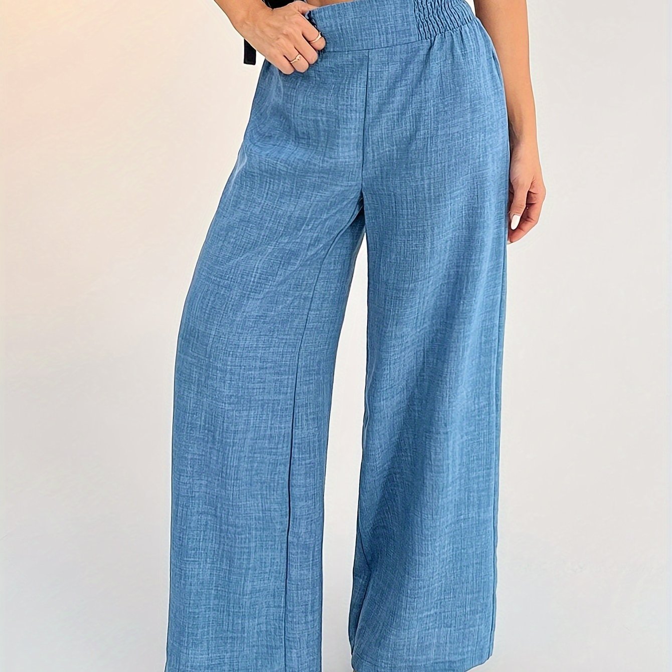 Women's Casual Denim Wide-Leg Pants