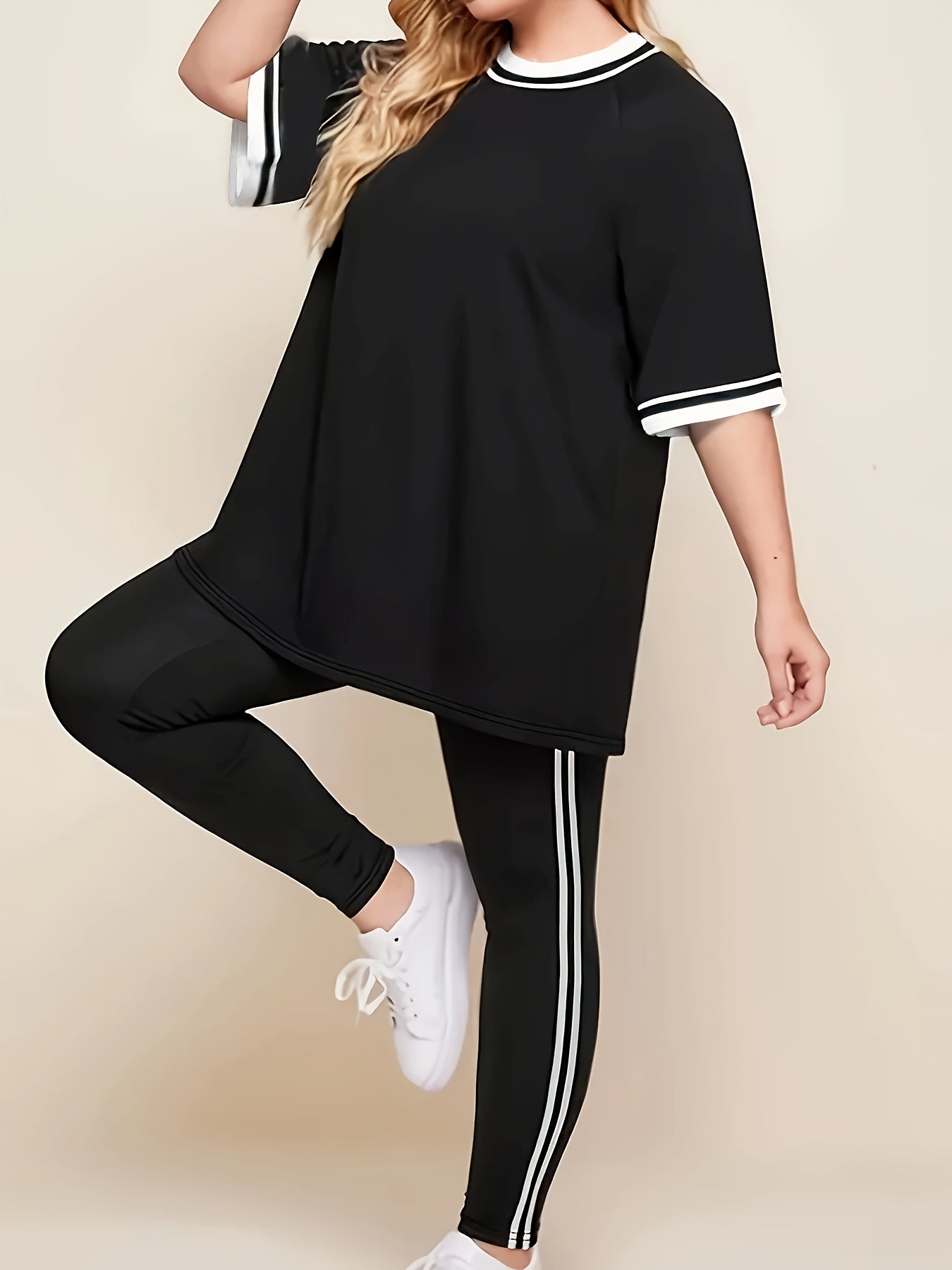 Women's Plus Size Casual Lounge Set