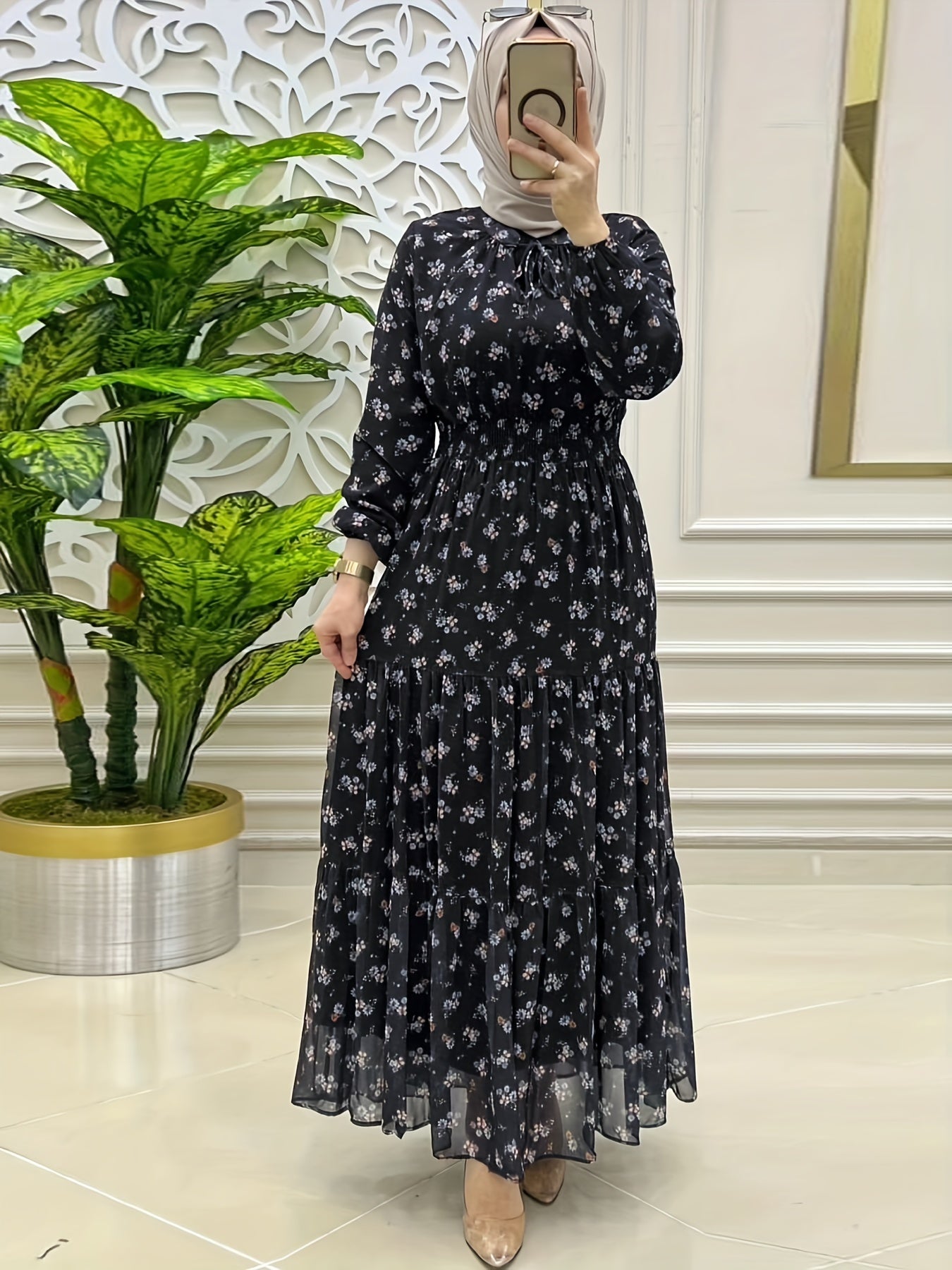 Elegant Long Sleeve Maxi Length