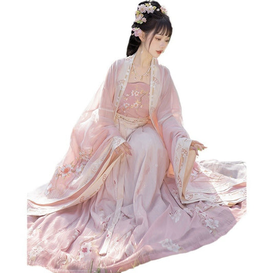 Chinese Traditional Han Clothing Pleated Skirt