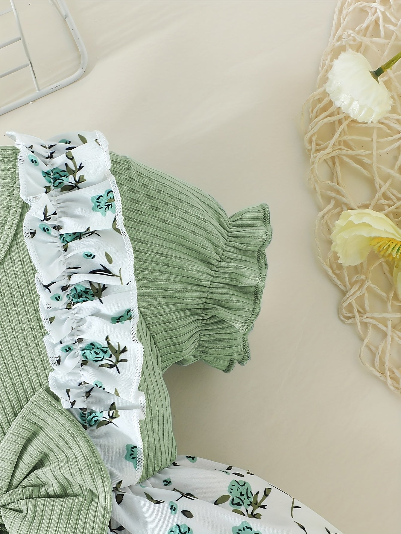 Lightweight Floral Print Summer Dress for Baby Girl