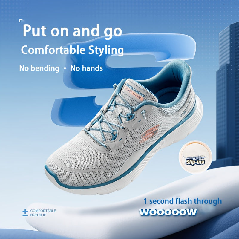 Skechers Genuine Women's Shoes Breathable Slip-On Walking Shoes Casual Sports Shoes 150218-GYMT