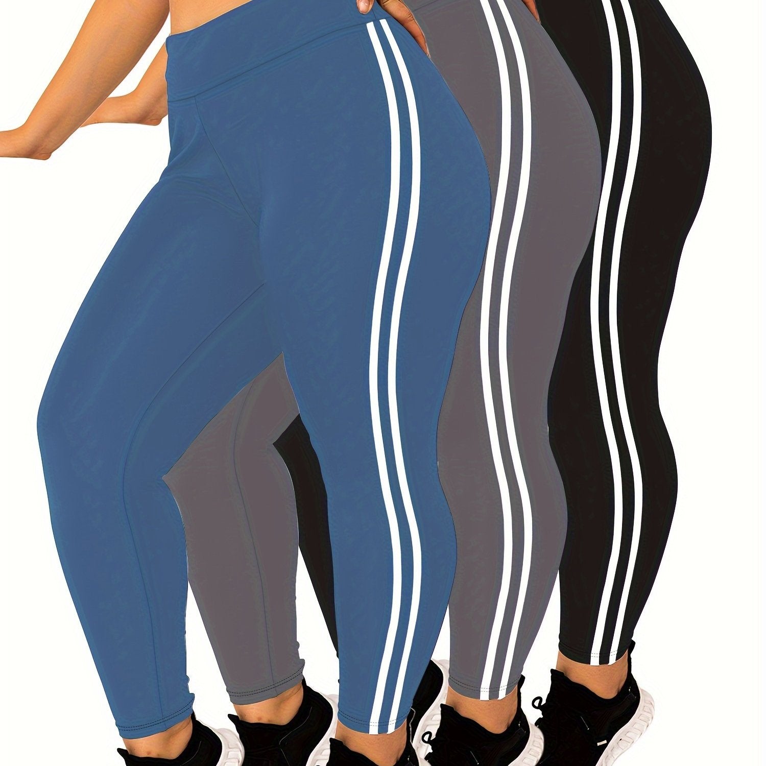 3-Pack Plus Size High Waist Skinny Leggings