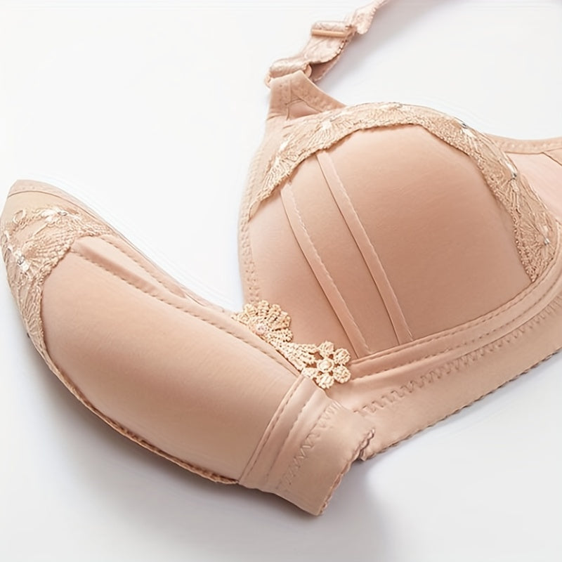 Women's Bra - Breathable Knit Fabric, Polyamide & Cotton Blend