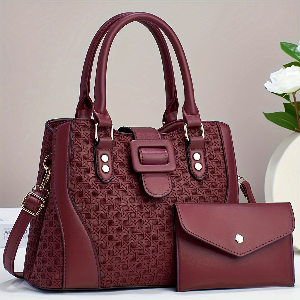 Two-Piece Set Fashion Plaid Shoulder Bag