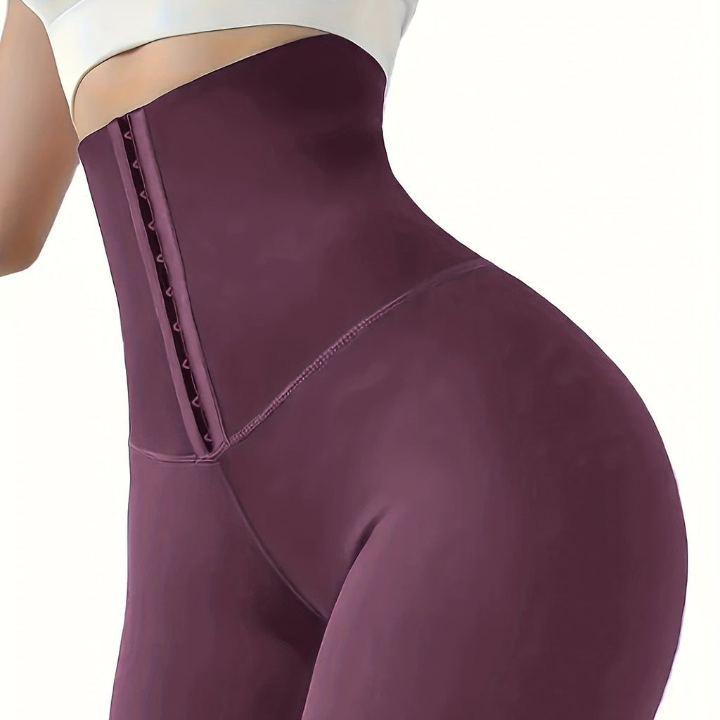 High Waist Skinny Fitness Solid Legging, Butt Lifting Tummy Control