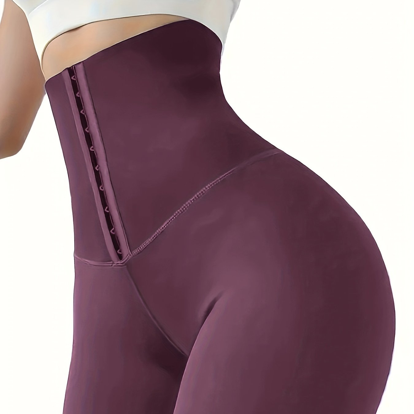 High Waist Skinny Fitness Solid Legging, Butt Lifting Tummy Control