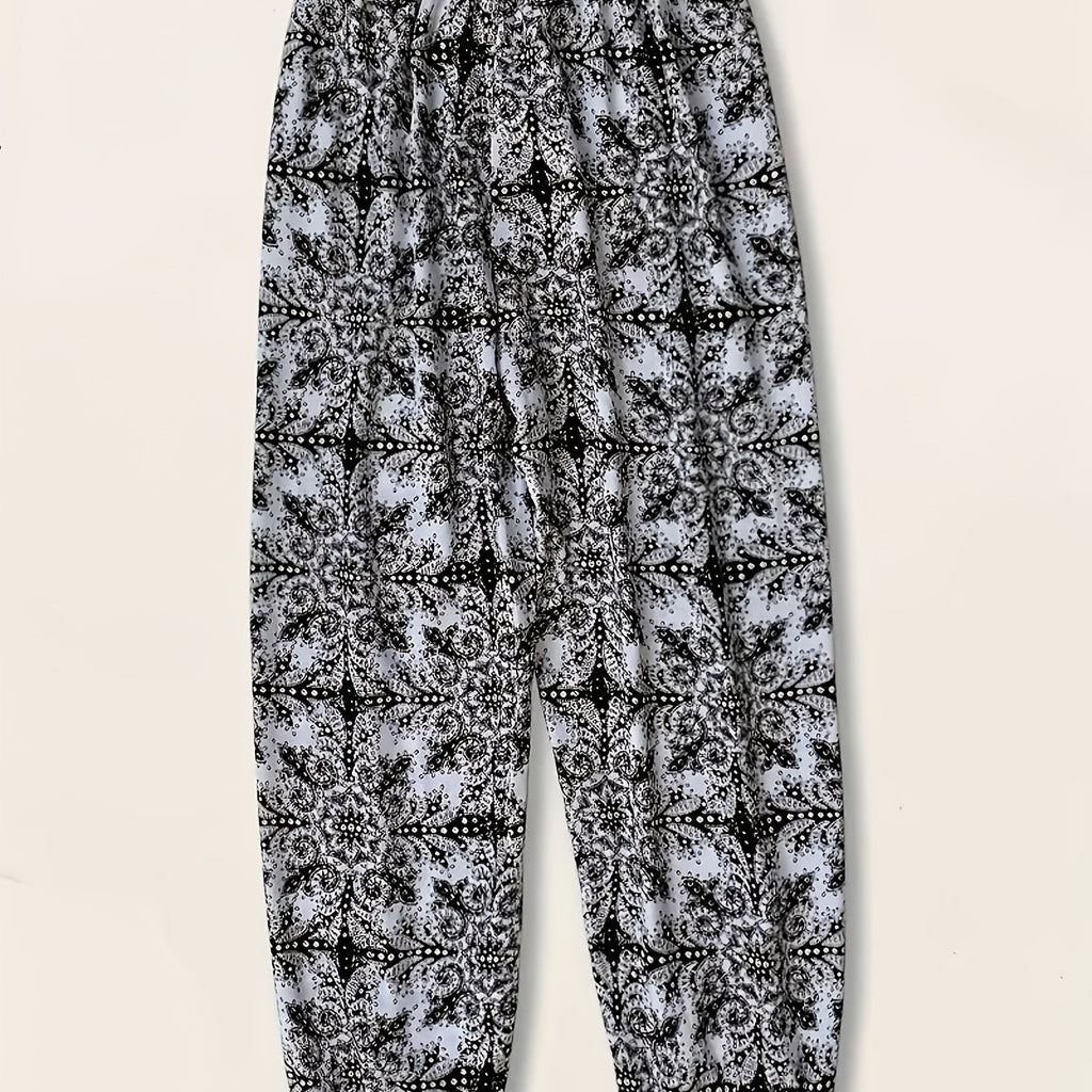 Women's Plus Size Bohemian Print Joggers Pant