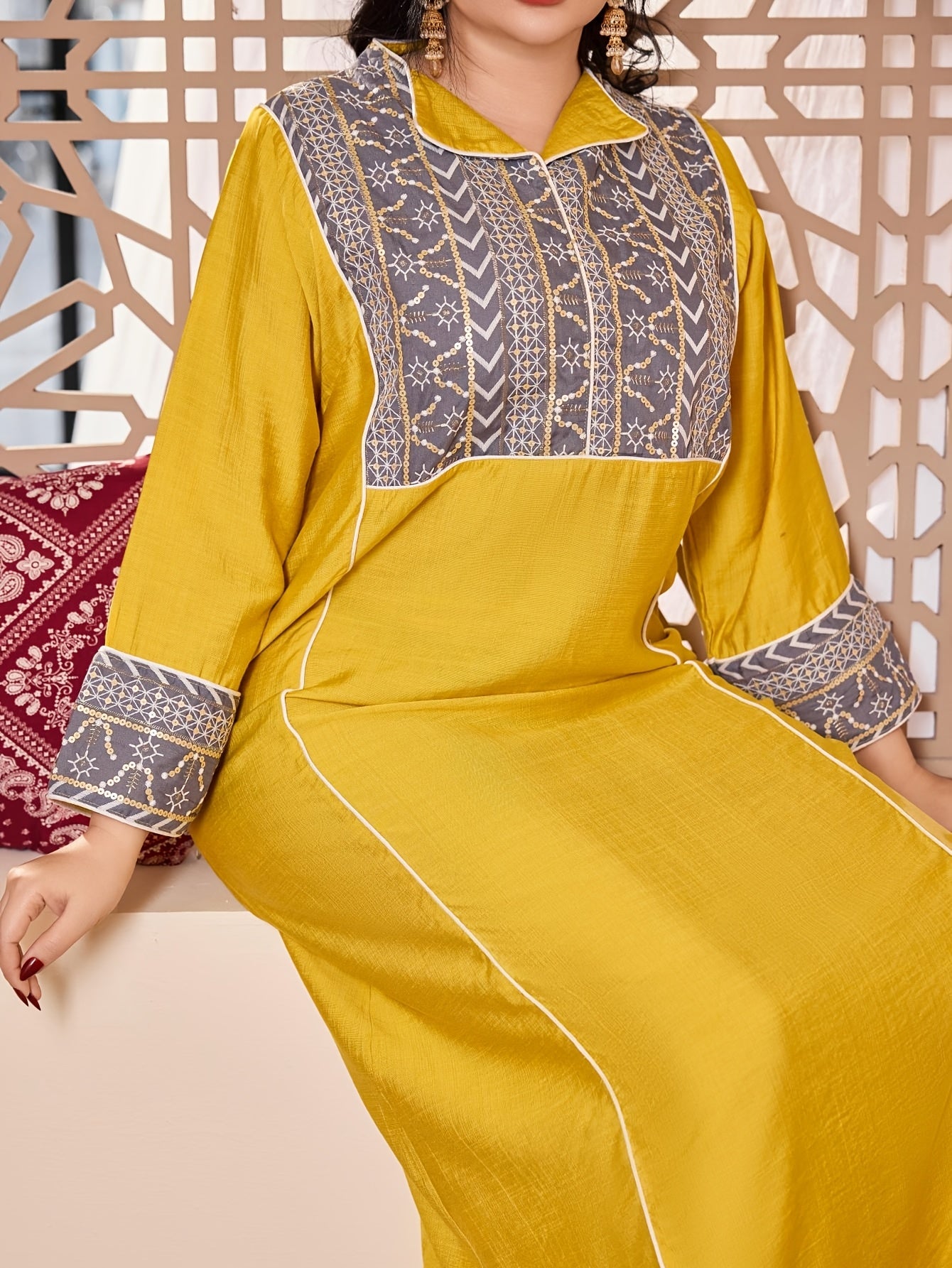 Women's Elegant Arabic Jalabia Dress