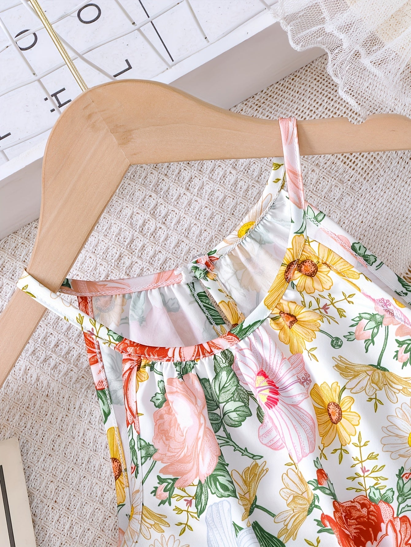 3pcs Summer Floral Girls' Skirt Set