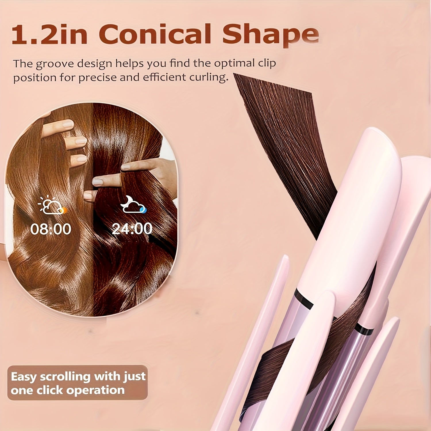 Automatic Hair Curler 28mm Automatic Curling Iron with 4 Temperature Settings