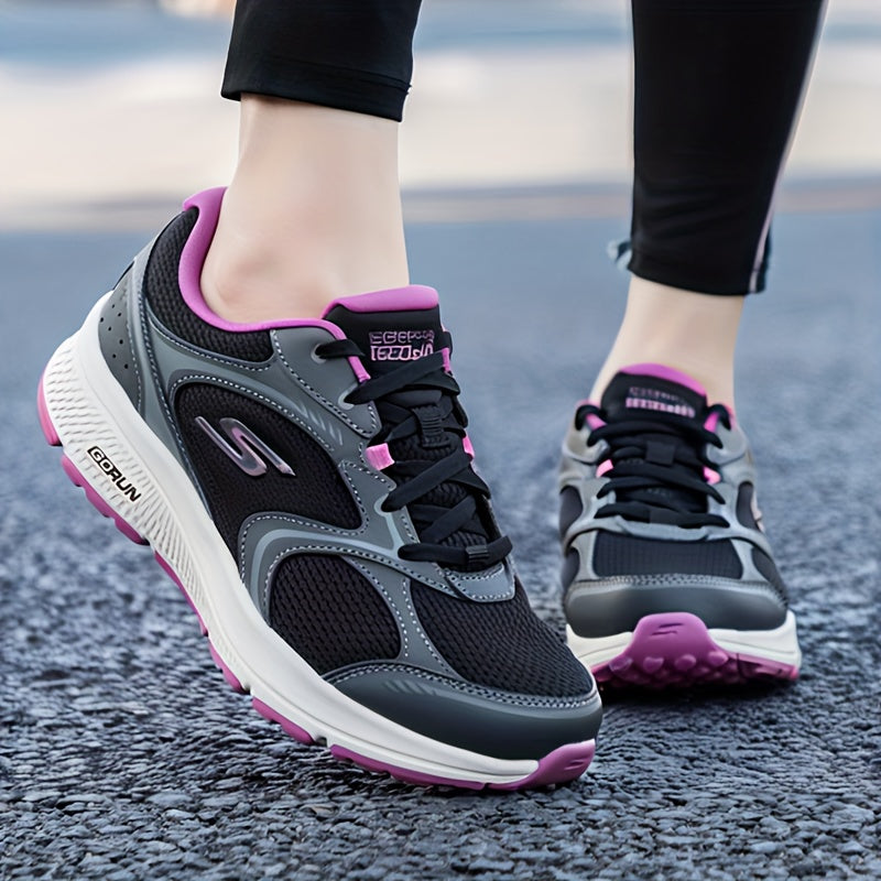 Skechers Women's Lightweight Stability Running Shoes - Breathable Mesh & Synthetic, Cushioned Rubber Sole