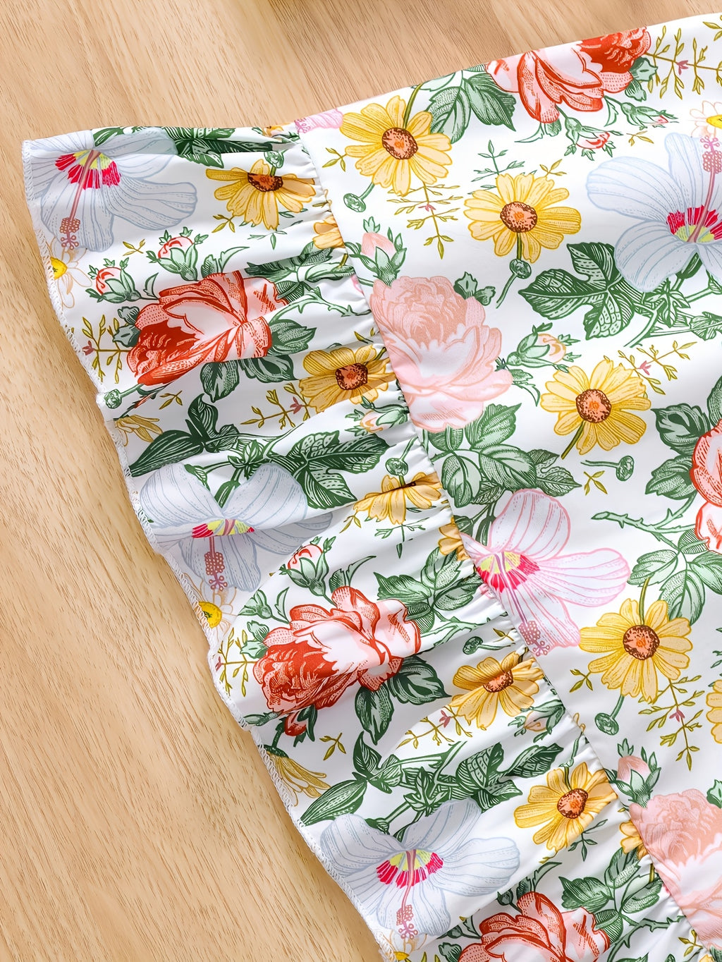 3pcs Summer Floral Girls' Skirt Set