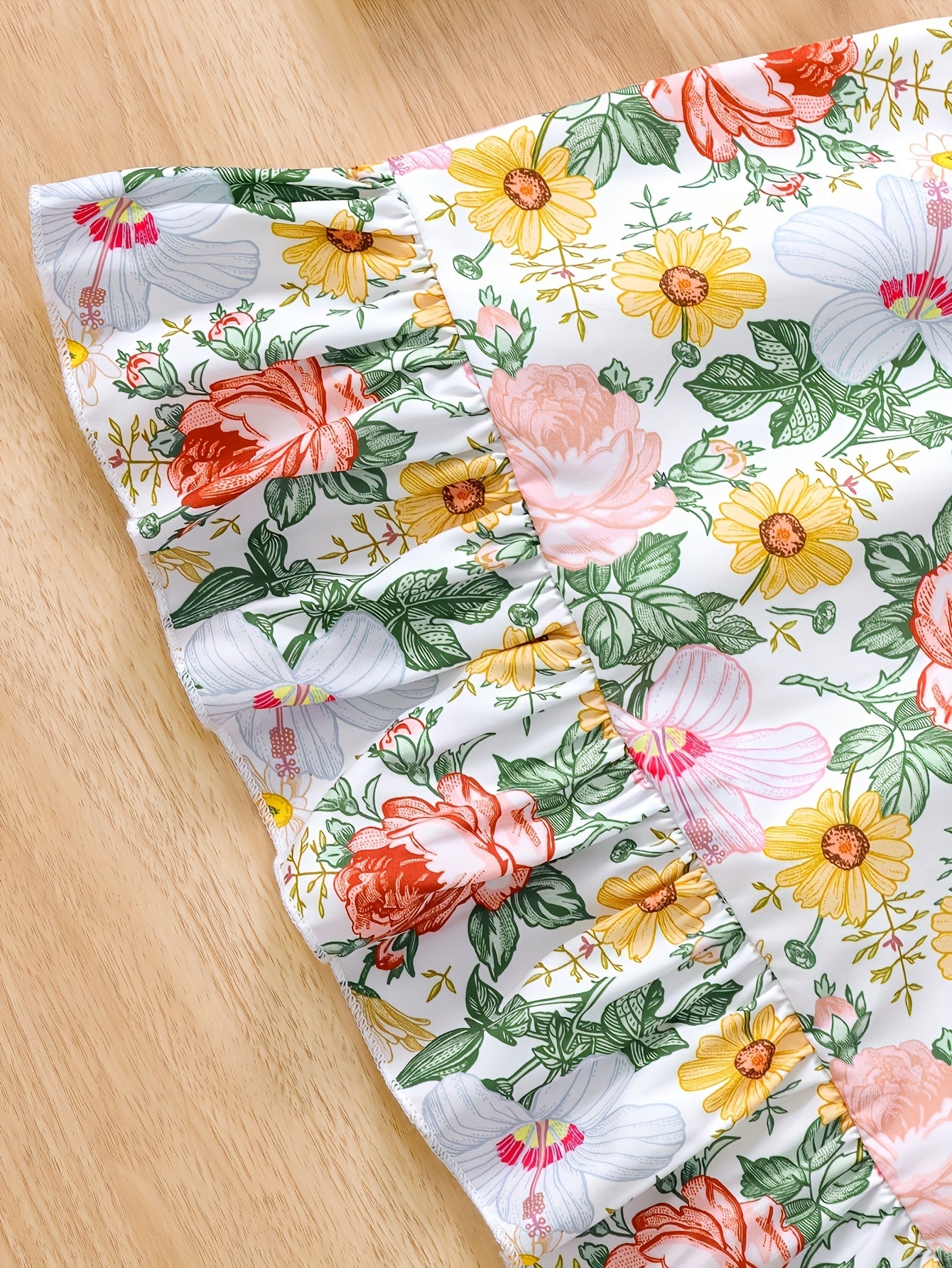 3pcs Summer Floral Girls' Skirt Set
