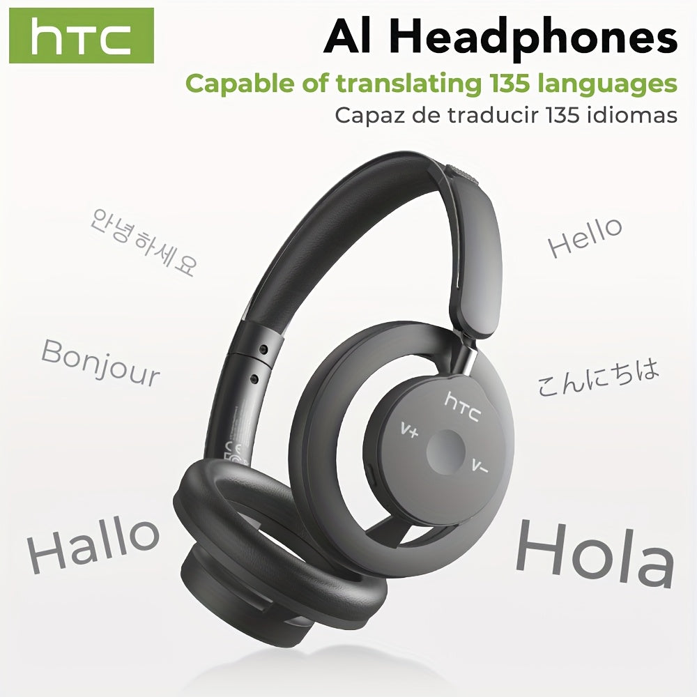 HTC Over-Ear Wireless Headphones with 135-Language Real-Time Translation