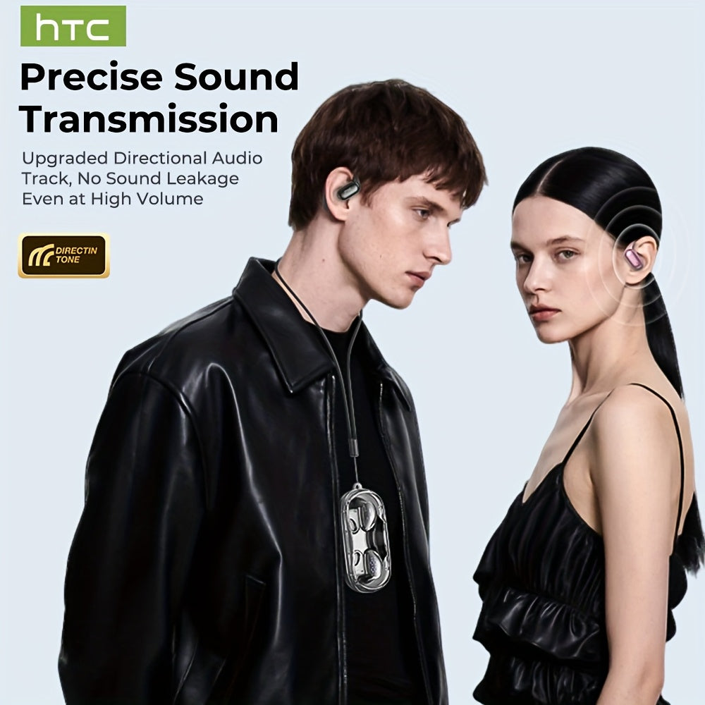 HTC NE37 OWS Wireless AI Translation Earbuds with Multi-Language Support, 6.0 Low Latency HIFI Sound Quality