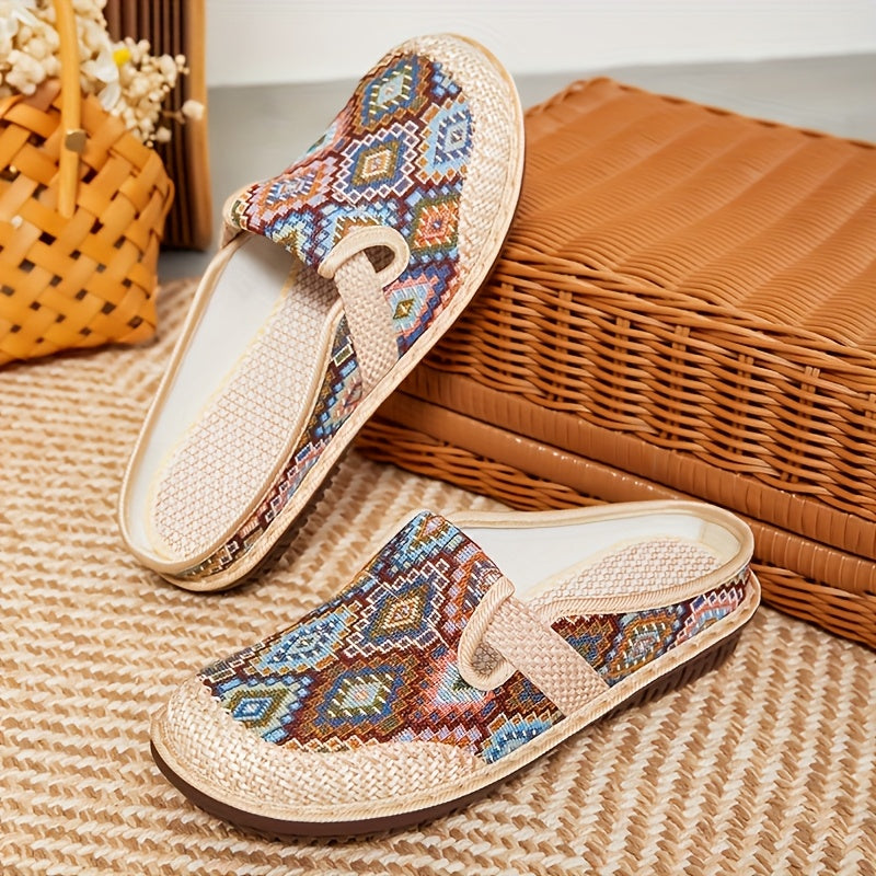 Women's Bohemian Style Slip-On, Casual Flat Walking Shoes
