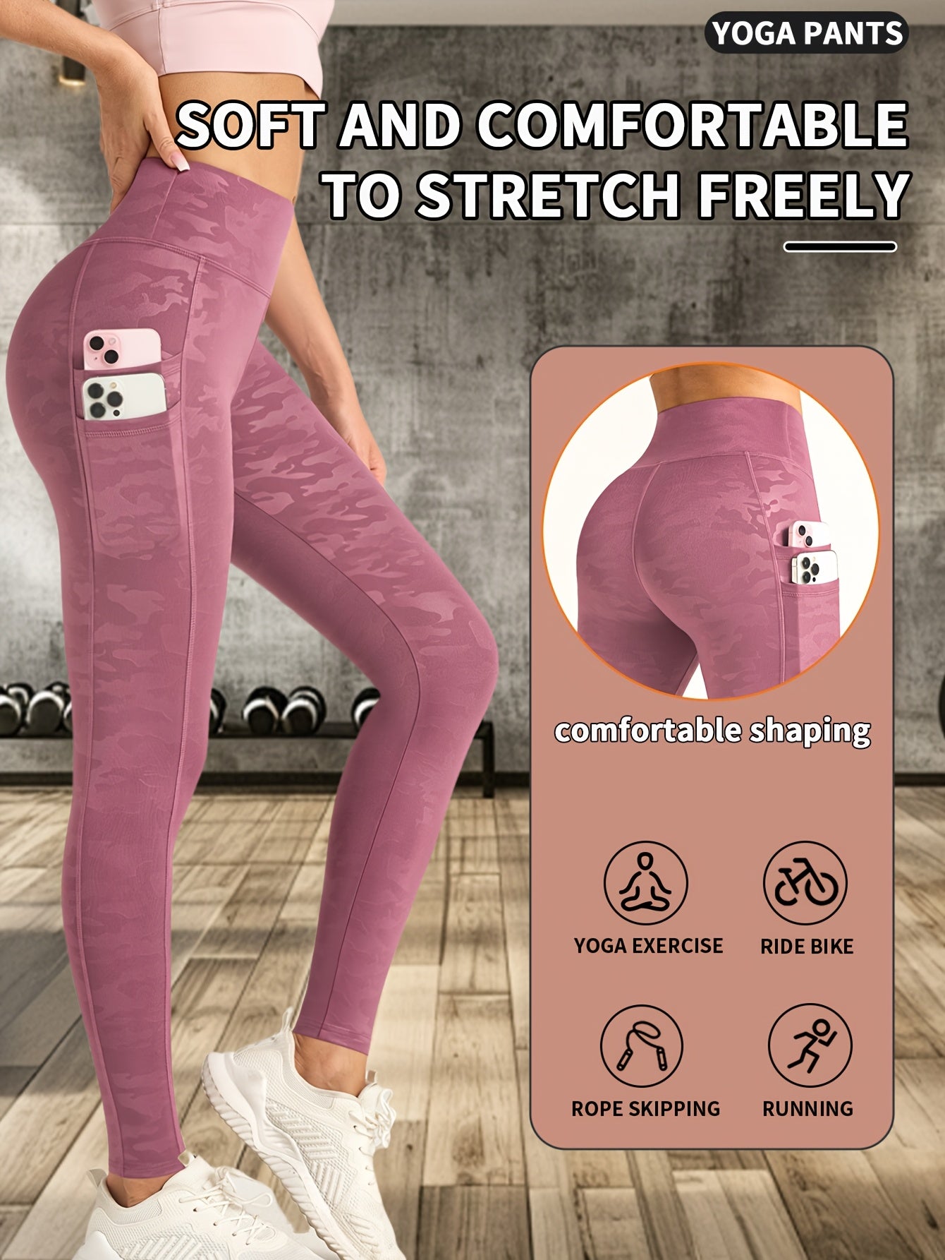 5D Anti-Scratch Print Yoga Pants, Breathable High-Waisted Butt-Lifting Stretch Leggings