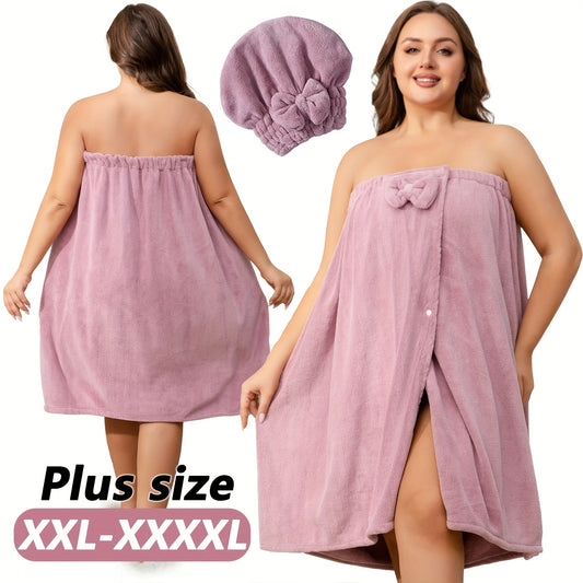Extra Large & Thick Bathrobe with Adjustable Hook-and-loop Fastener
