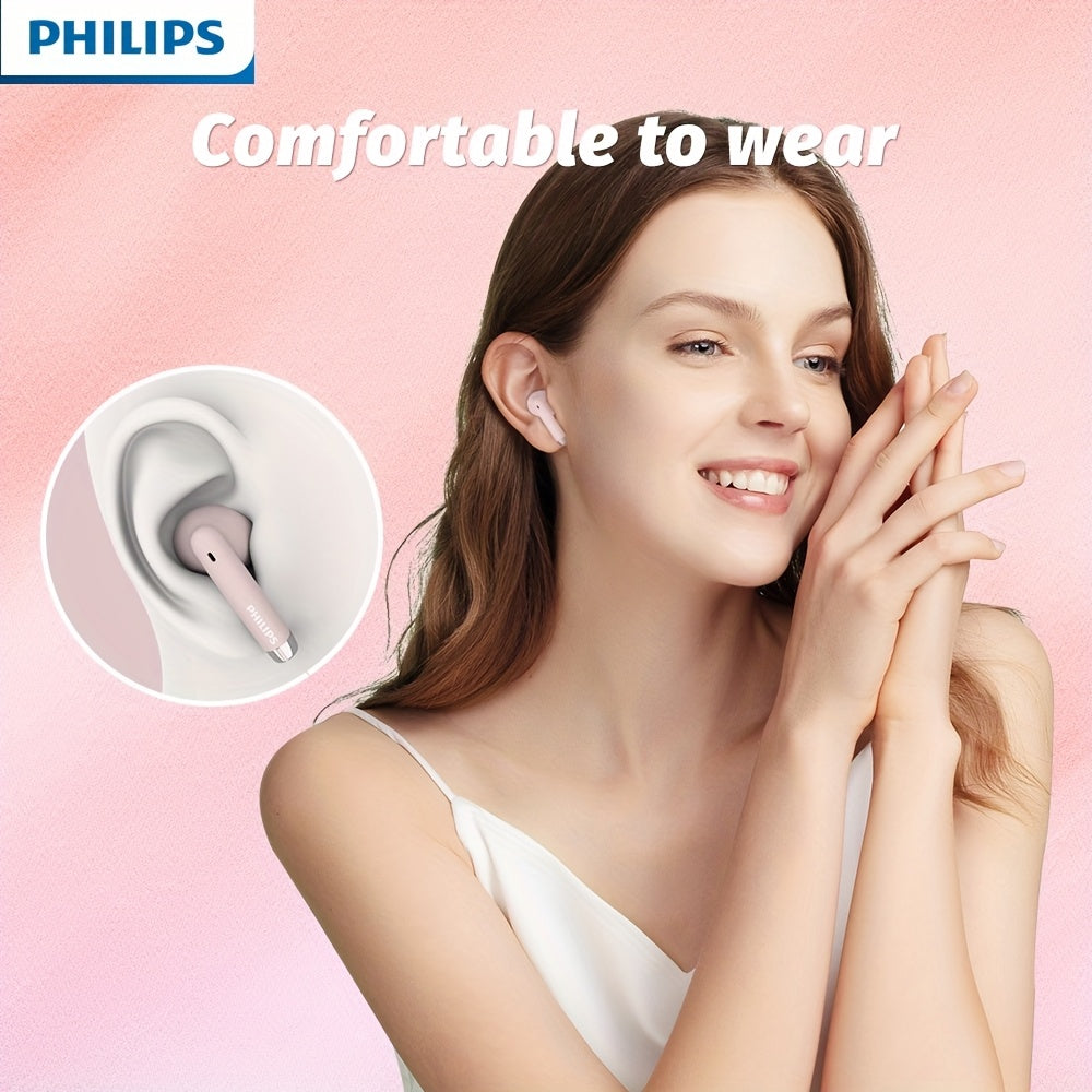 PHILIPS TAT2020 Earbuds Super endurance Headphones, Smooth curve border, Sophisticated and trendy, 320mAh Charging case
