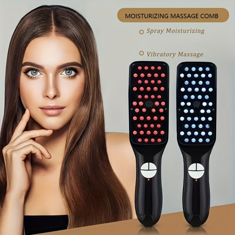 1pc electric massage comb, spray humidifying massager for scalp and hair styling