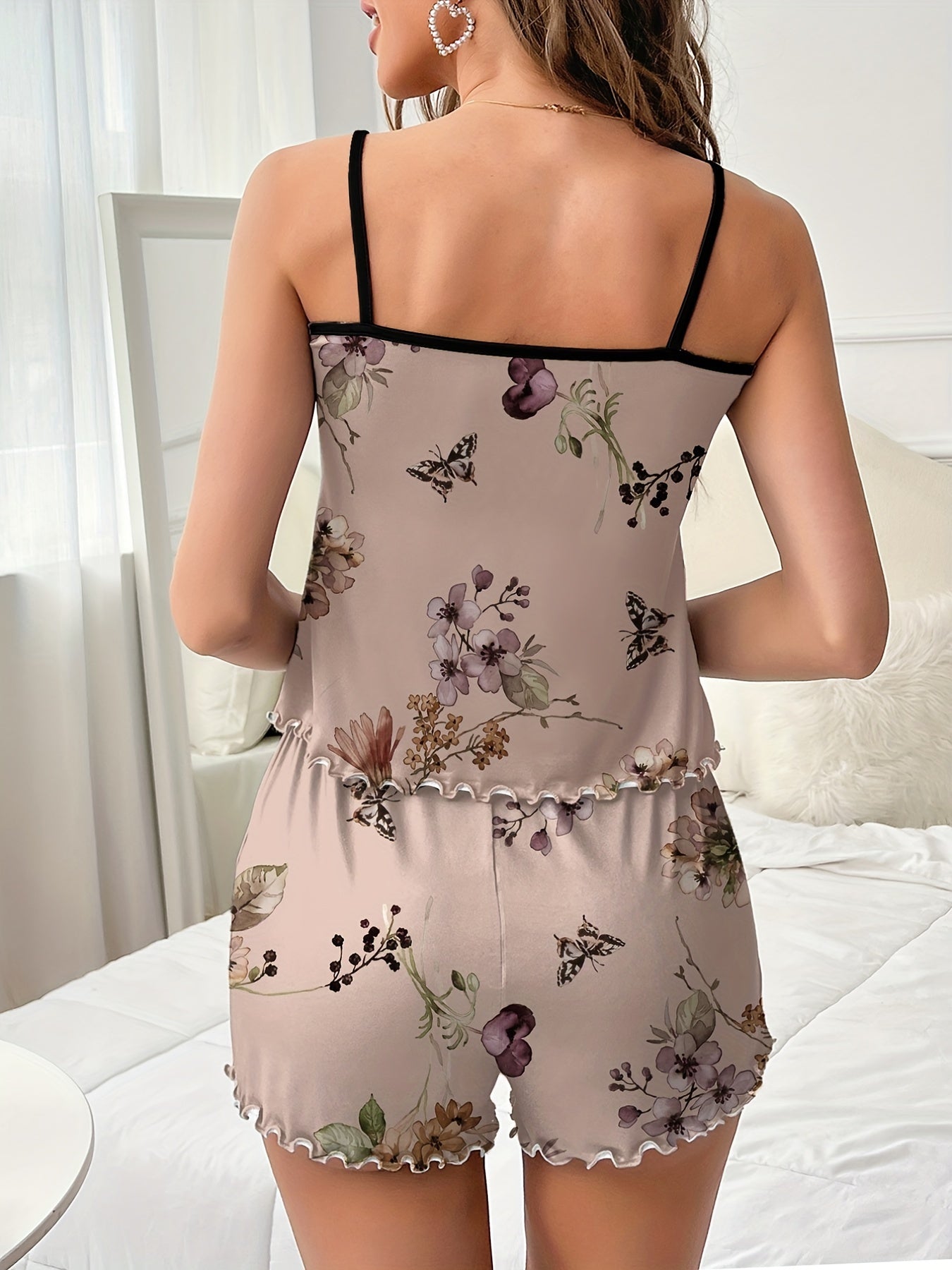 Delightful Floral Print Pajama Set