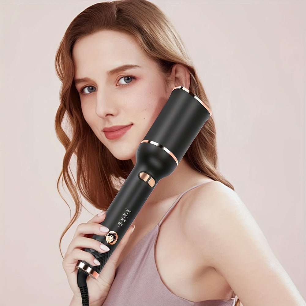 360° Rotating Hair Curler with 4-Speed Adjustable Temperature