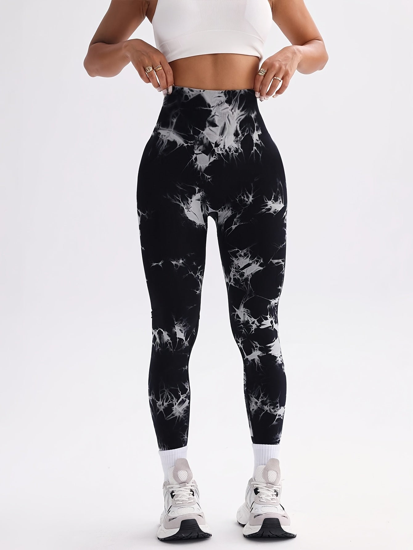 Women's High-Waist Seamless Yoga Leggings Stretchy Breathable