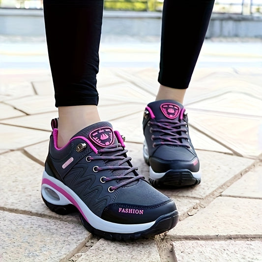Women's Low Top Hiking Sneakers, Waterproof Low Top Outdoor Trekking Sports Shoes, Casual Walking & Running Trainers